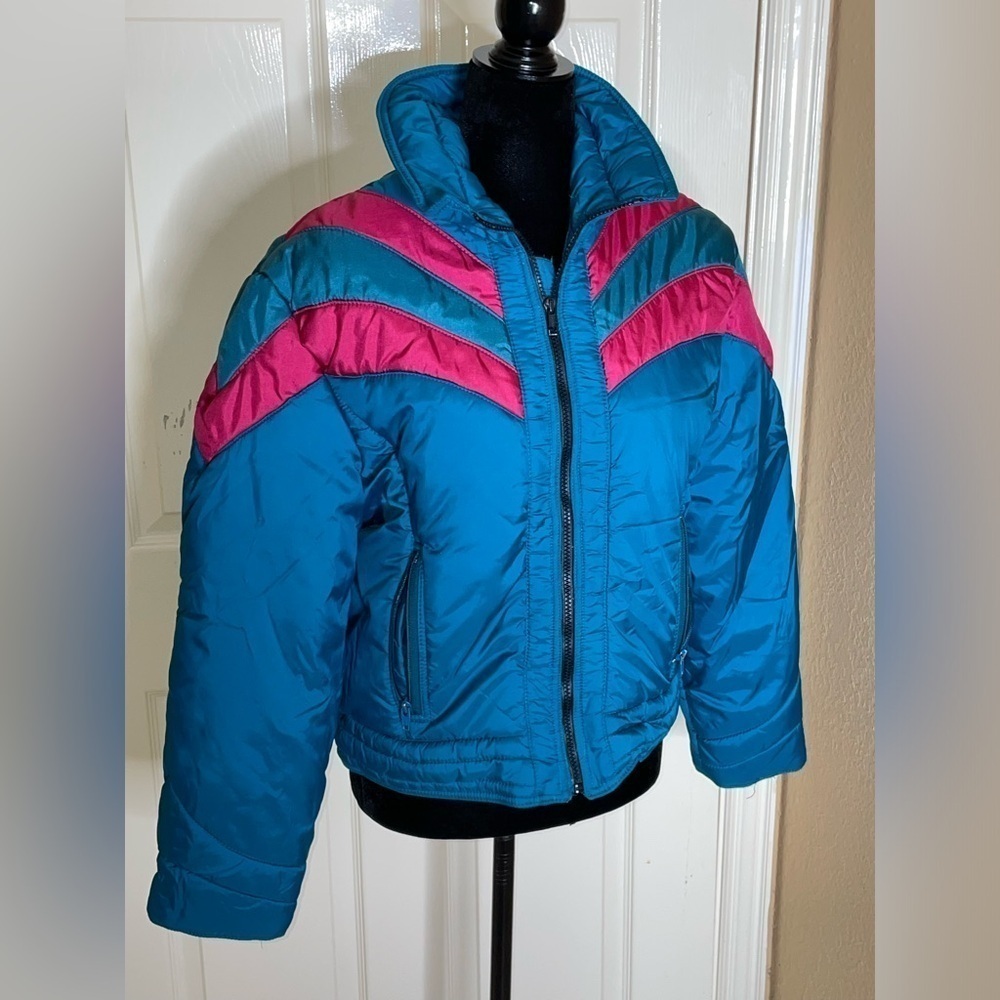 80s Emillo Oversize Color Block Puffer Jacket - Size Small/ Medium​​​​​​​​​ - Picture 2 of 10